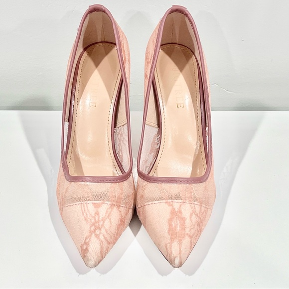 Flower Embroidery Court Stiletto Pumps - Picture 2 of 5